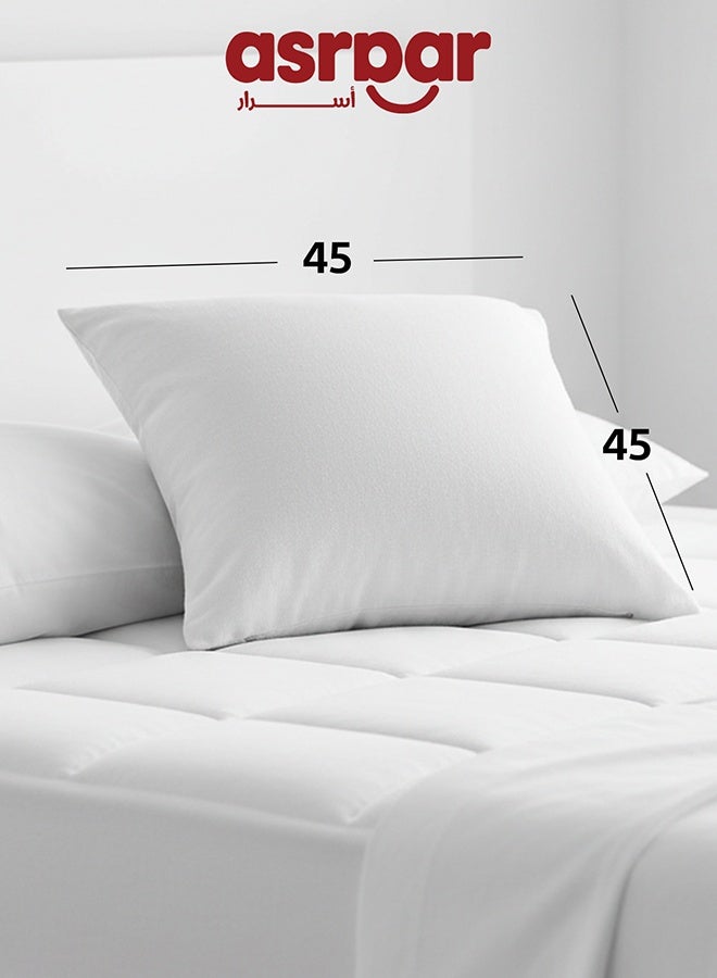 Asraar 3 Pieces | Microfiber Cushion Filler - White - 45x45 cm - Image 2